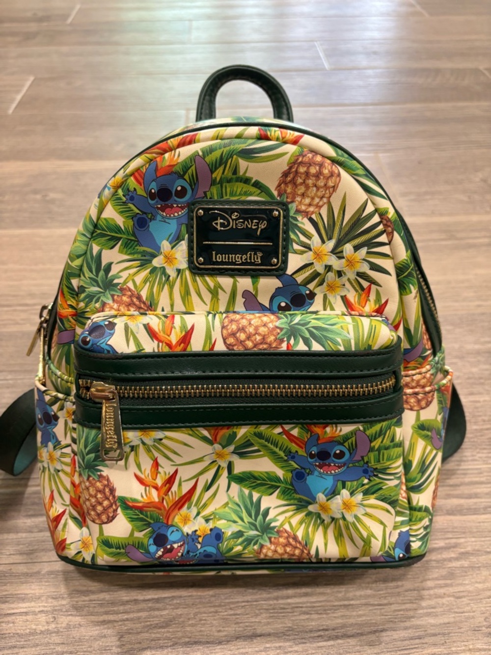 Loungefly Disney Lilo & Stitch Hawaiian Pineapple All Over Print Mini Backpack